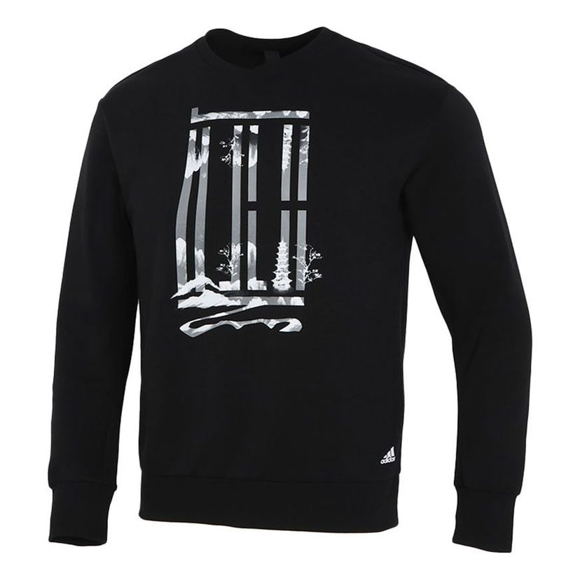 Пуловер adidas Originals Logo Graphic Round Neck Pullover Черно | H39289