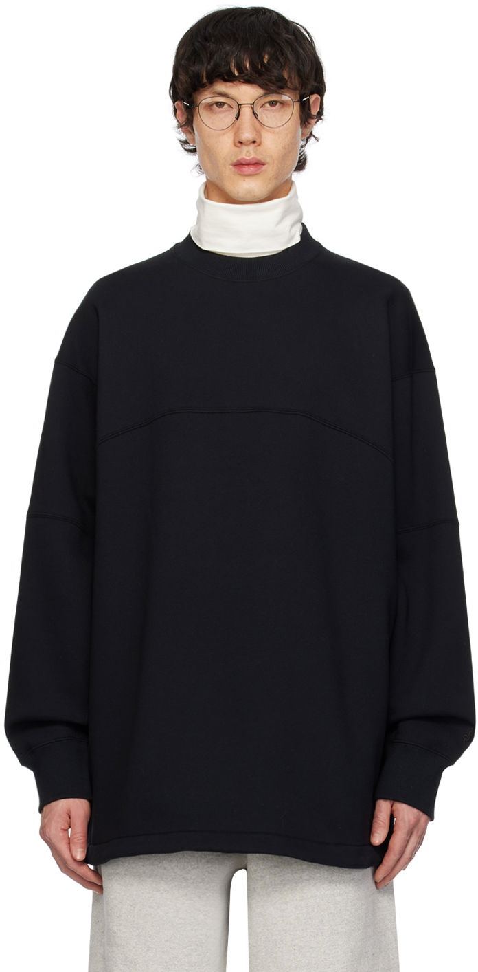 Суитчър Jil Sander Paneled Sweatshirt Черно | J22GU0118 J20128