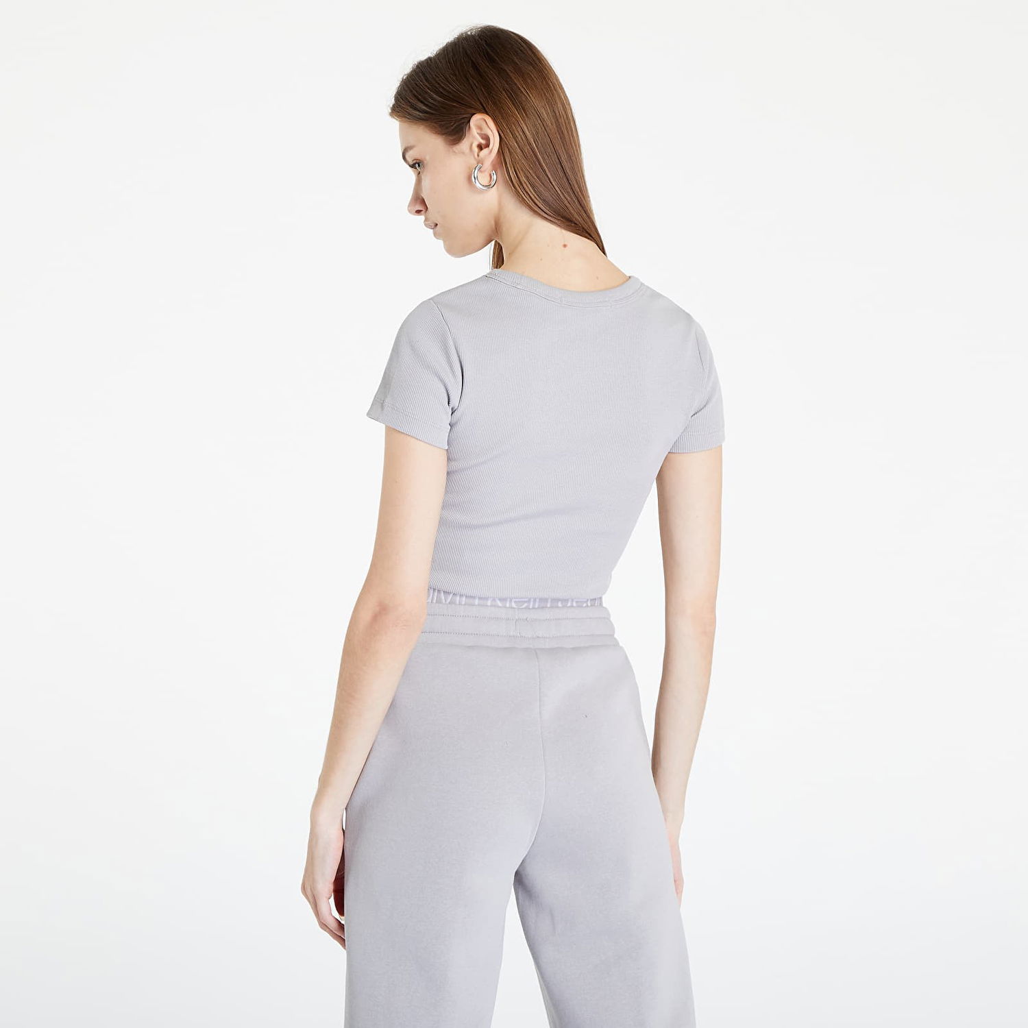 Тениска CALVIN KLEIN Jeans Logo Tape T-Shirt Сиво | J20J219893 PQY, 1