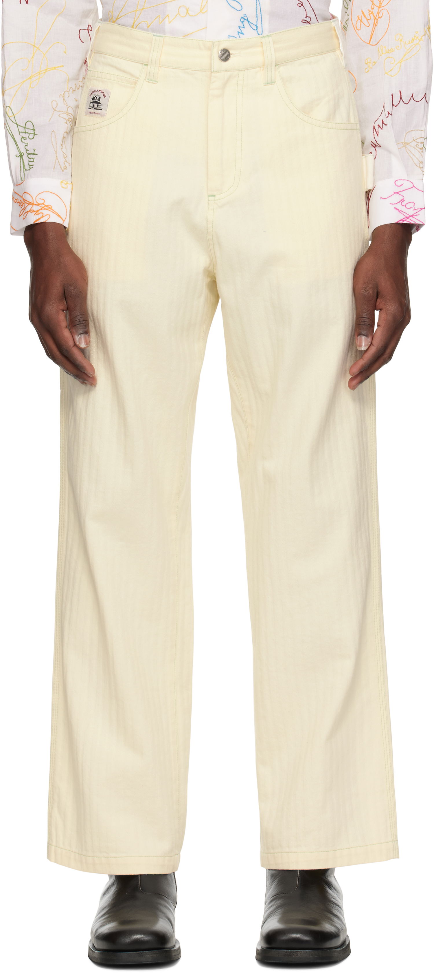 Дънки Bode Bode Greenskeeper Knolly Brook Trousers Жълто | MRS25BT004, 0