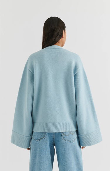 Пуловер AXEL ARIGATO Memory Relaxed Cardigan Синьо | A0443008, 3