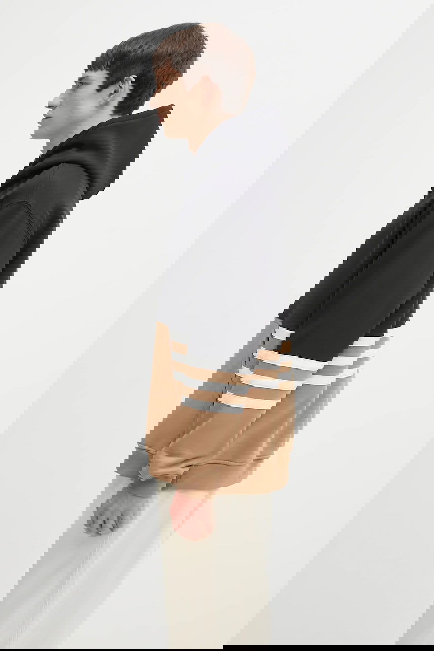 Суитчър adidas Performance ARCHIVE CUTLINE Color Block Striped Hoodie Бежово | JY2797, 1