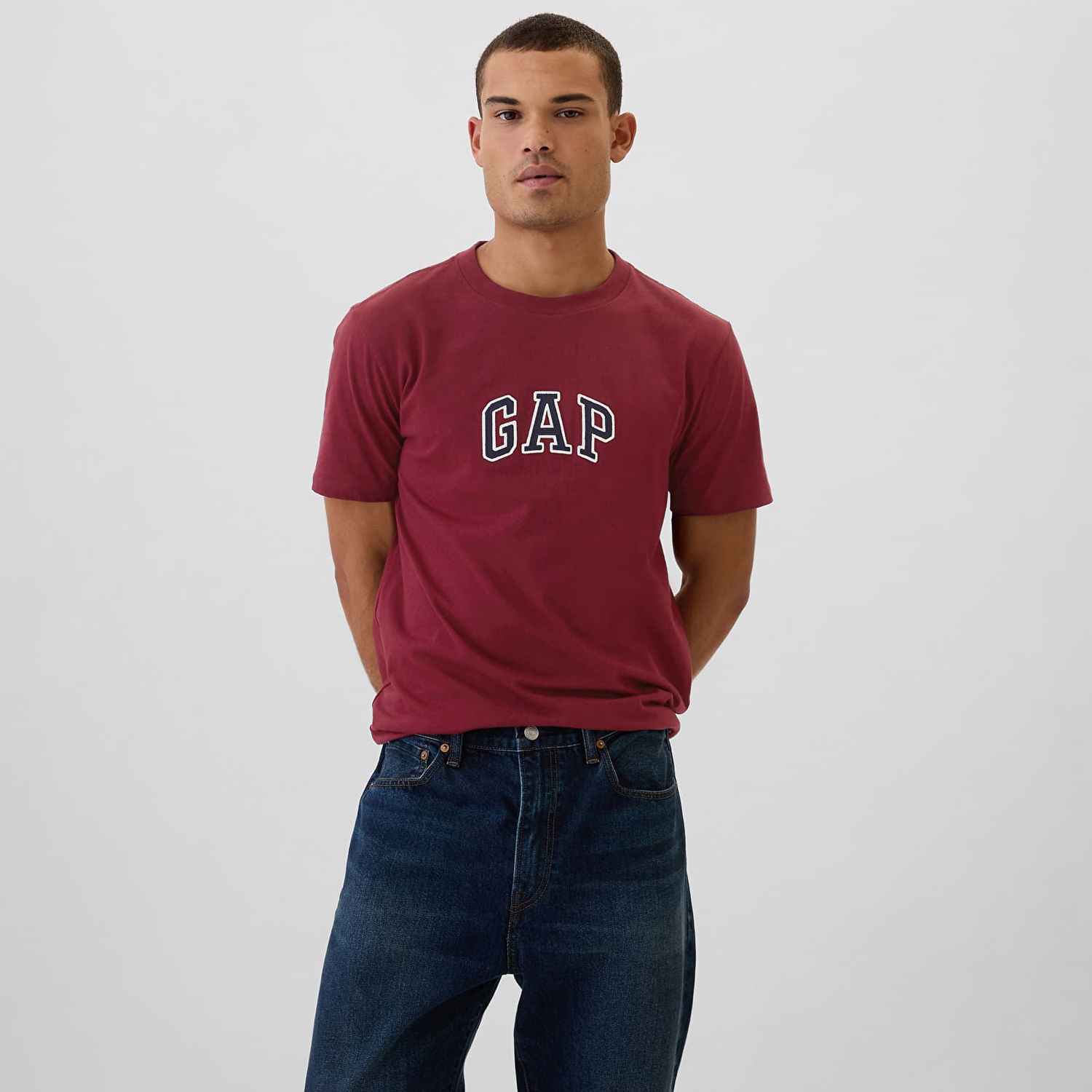 Тениска GAP T-shirt Logo New Arch Tee Red Delicious XS Червено | 570044-28, 0