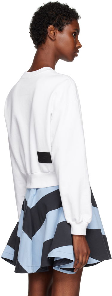 Суитчър We11done Cropped Graphic Sweatshirt Бяло | WD-TS3-22-860-W-WH, 2