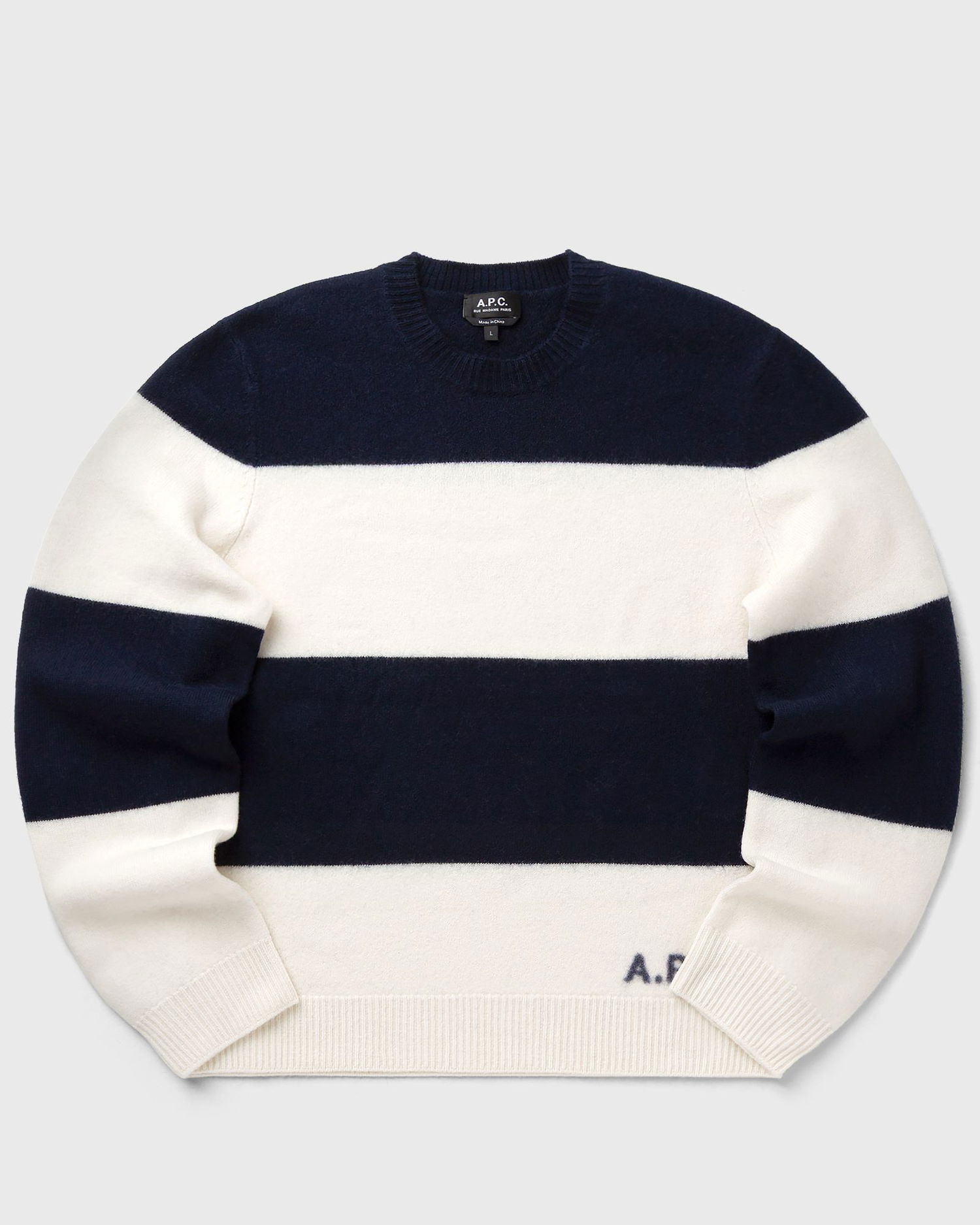 Пуловер A.P.C. A.P.C. Eduardo Striped Sweater Тъмно синьо | WVBDL-H23364-TIQ, 1