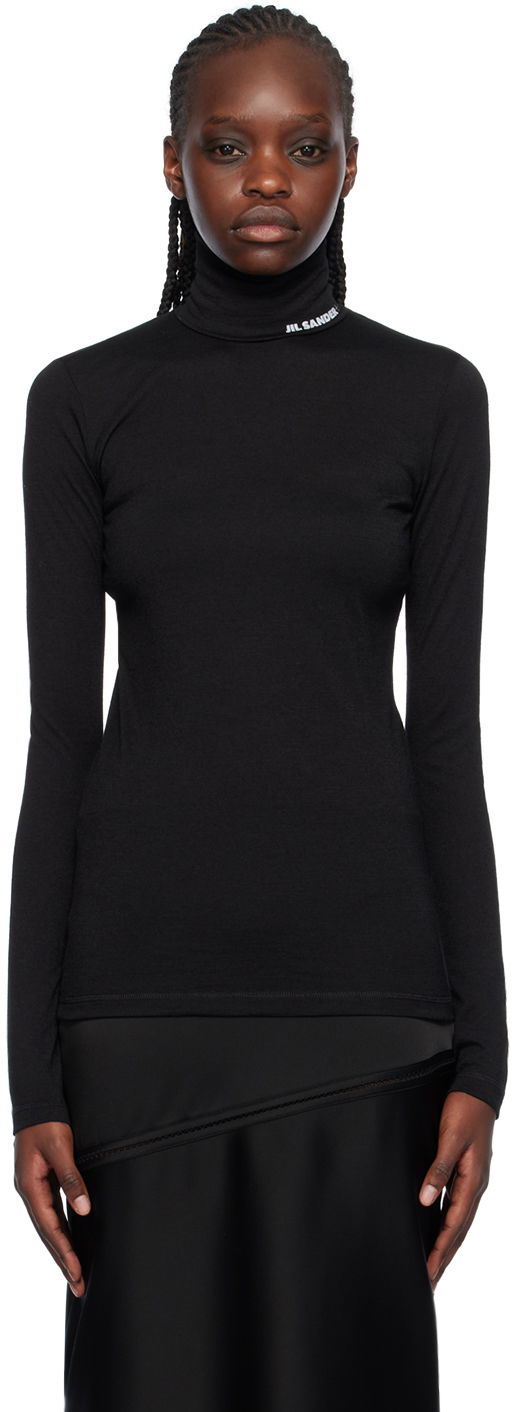 Пуловер Jil Sander Printed Turtleneck Черно | J40GC0020_J70021, 0