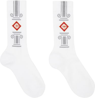 Чорапи Casablanca Column Socks Бяло | APS25-ACC-010-04, 0