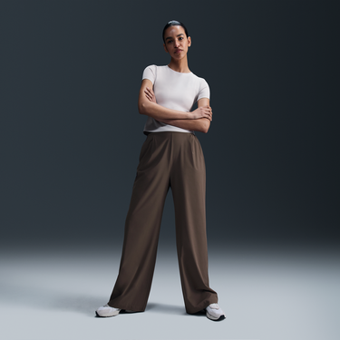 Панталони Nike Nike Dri-FIT 24.7 PerfectStretch High-Waisted Wide-Leg Pants Кафяво | HM8389-004, 0