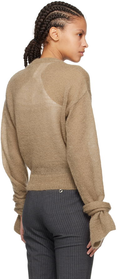 Пуловер Coperni Knotted Sleeve Sweater Бежово | COPML100648, 2
