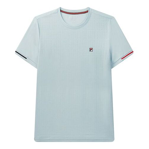 Тениска FILA Jacquard Short Sleeve T-Shirt Синьо | F11M031113F-LB