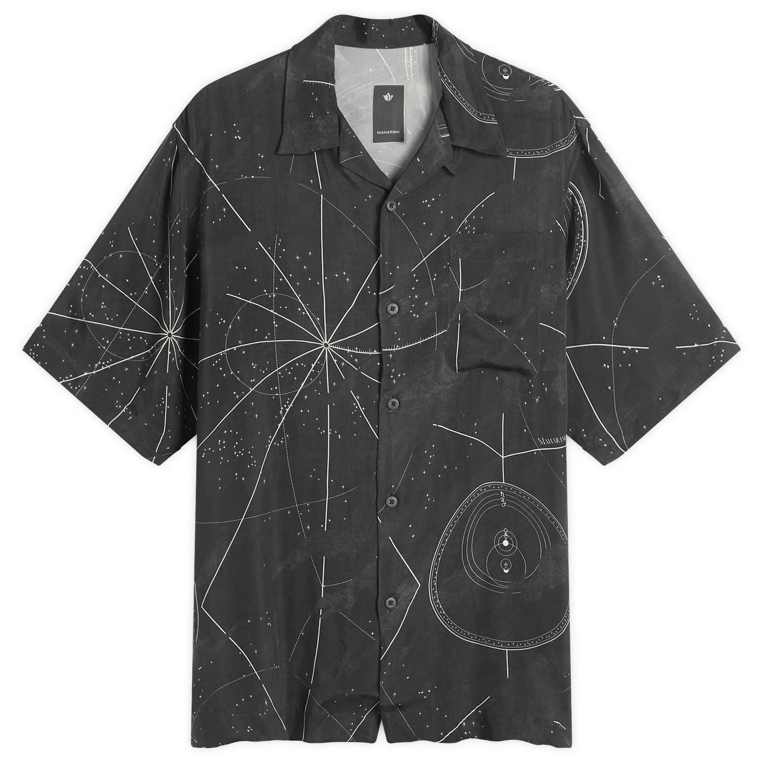 Риза Maharishi Maharishi Celeste Vacation Shirt, Size Large Черно | 1455-BLK, 1