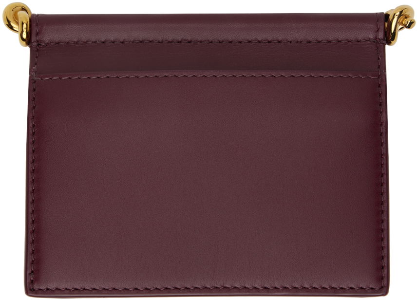 Портфейл Bottega Veneta Card Holder Solstice Бургунди | 788051 VMAU3, 1