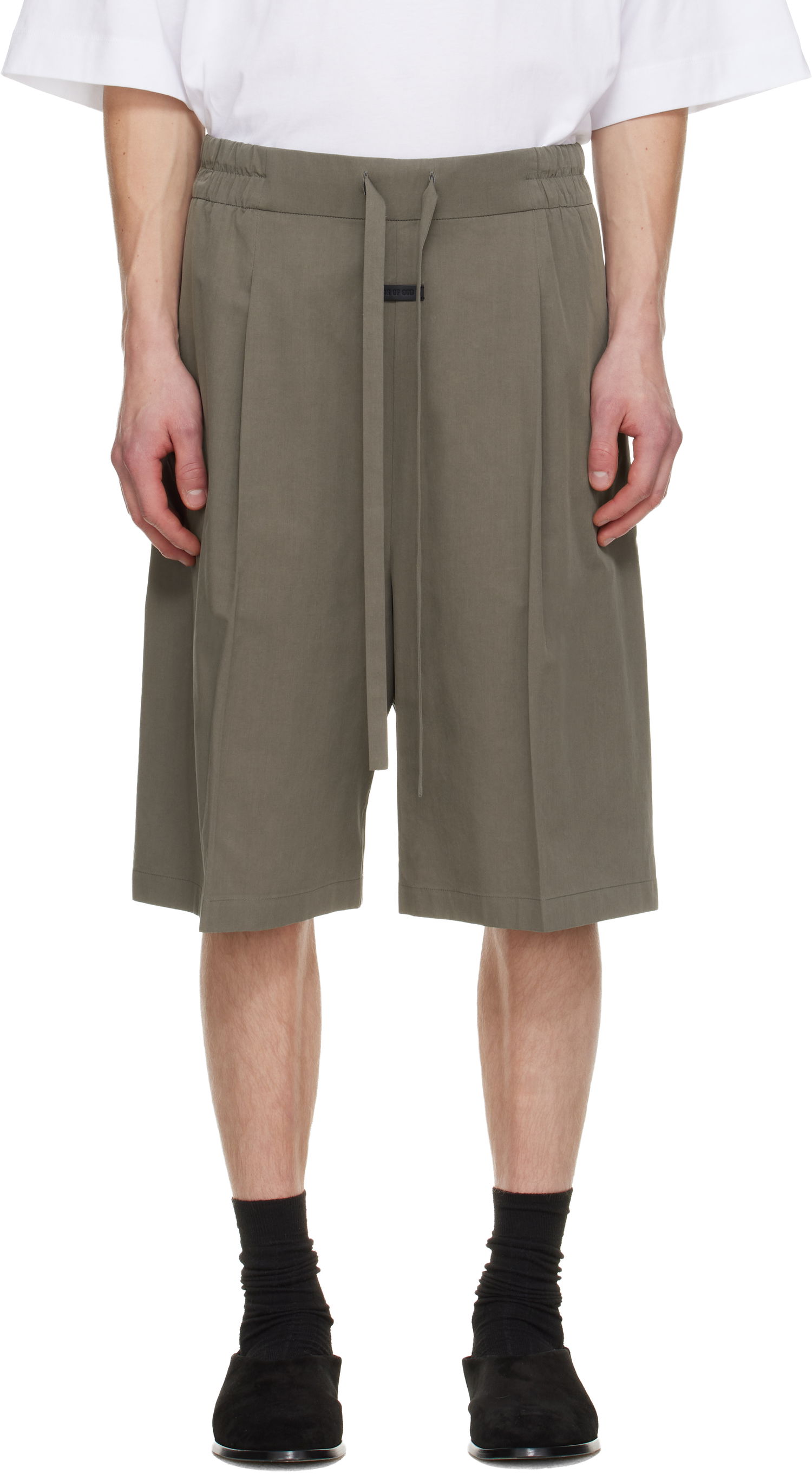 Къси панталони Fear of God Fear of God Cotton Tencel Relaxed Shorts Зелено | FG25FW38-381CTE-259, 0