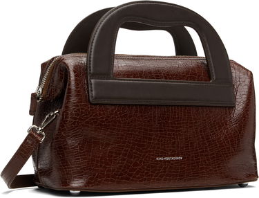 Дамска чанта KIKO KOSTADINOV Isadora Croc-Embossed Top-Handle Bag Кафяво | KKWAW25BG03-178, 1