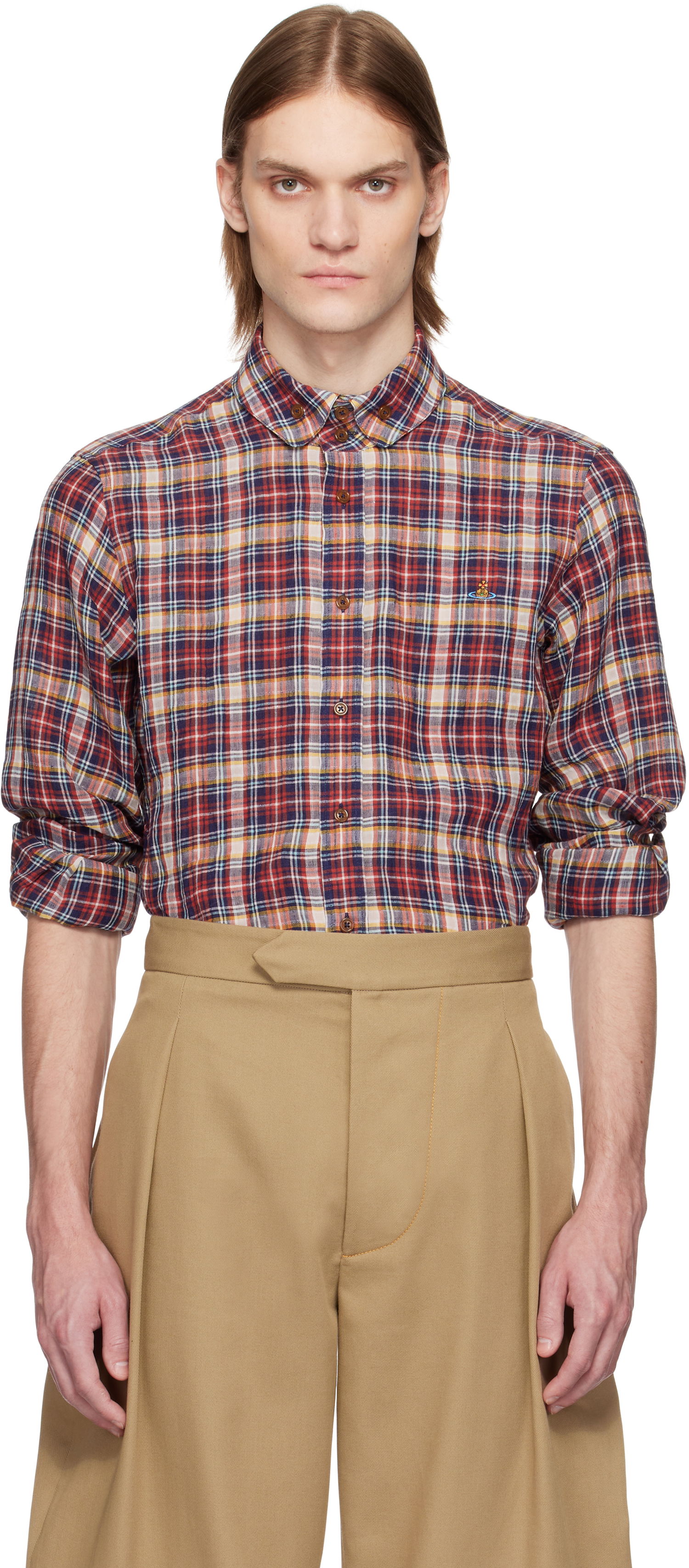 Риза Vivienne Westwood Vivienne Westwood Krall Two Button Plaid Shirt Многоцветен | 24010005-W013R-, 0