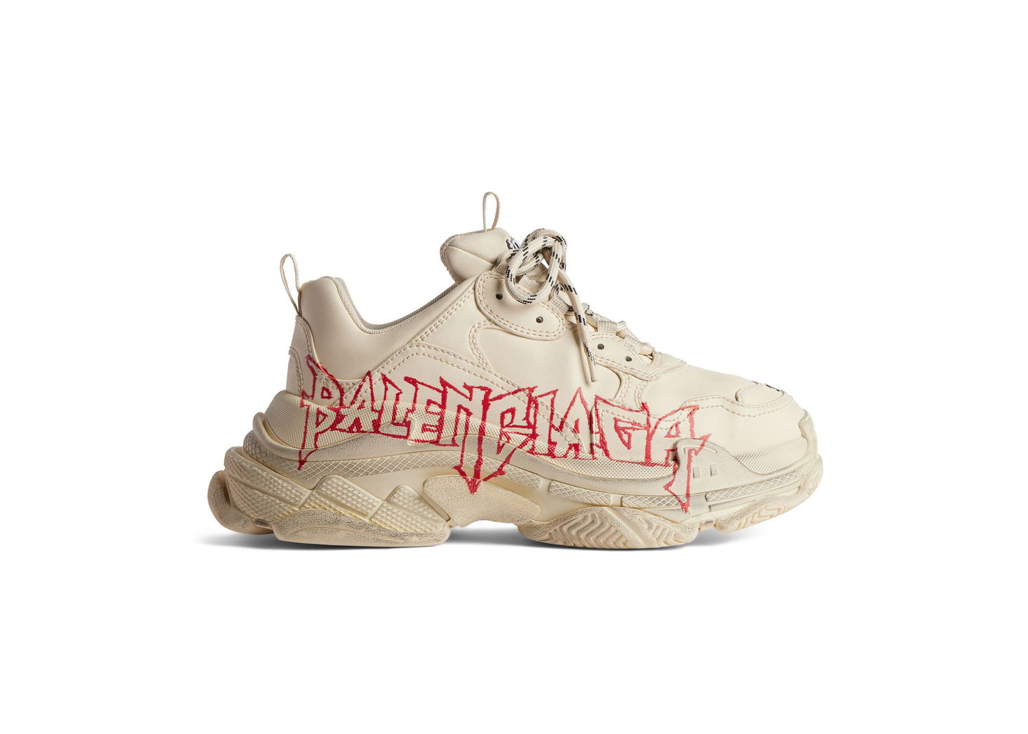 Кецове и обувки Balenciaga Triple S DIY "Metal White Red" Бежово | 536737W2FAY9016, 0