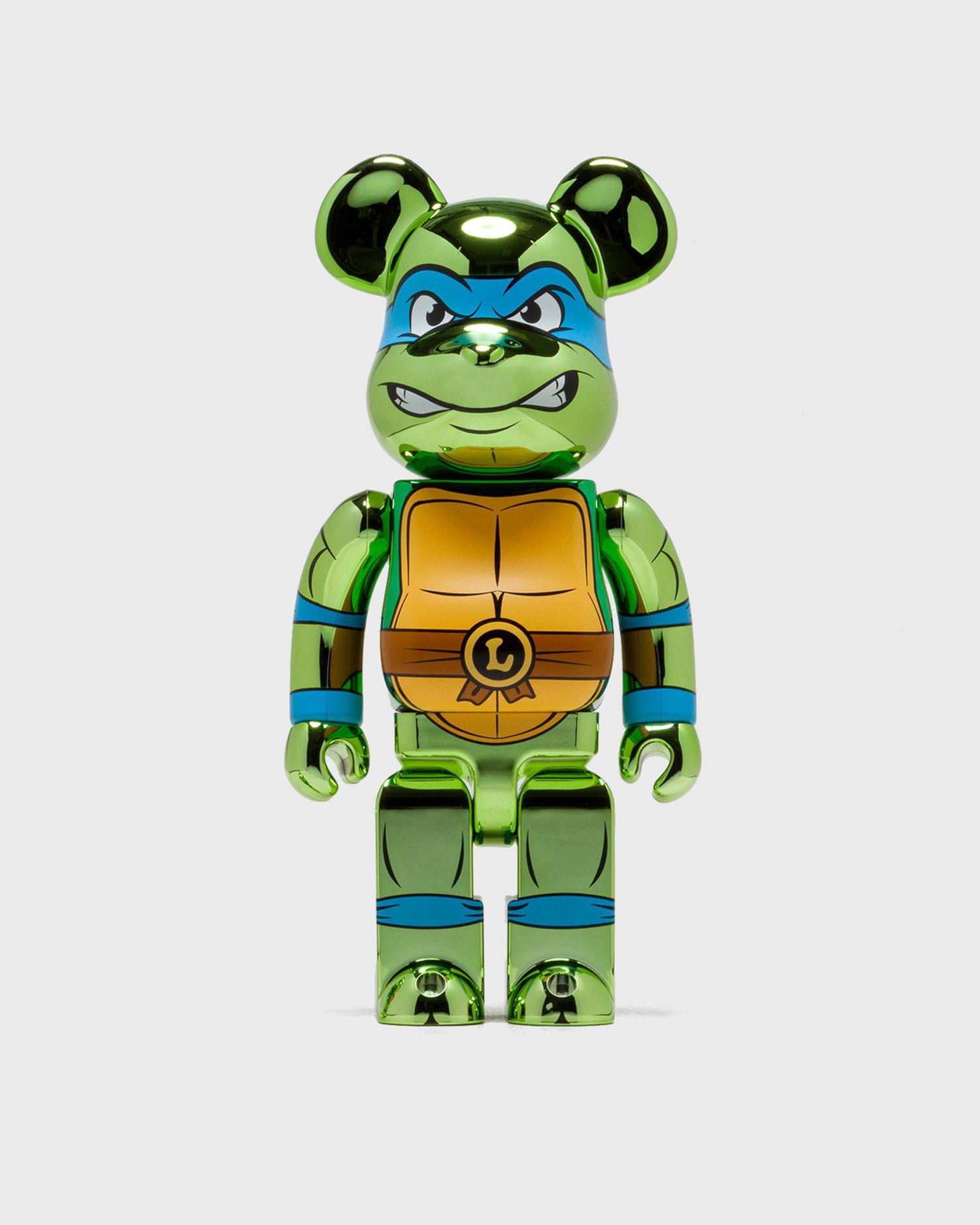 Колекционерско Medicom Toy TMNT LEONARDO CHROME 1000% BE@RBRICK Figure Зелено | MED1686, 0