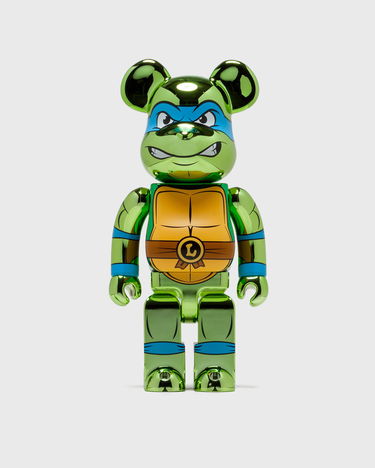 Колекционерско Medicom Toy TMNT LEONARDO CHROME 1000% BE@RBRICK Figure Зелено | MED1686, 0
