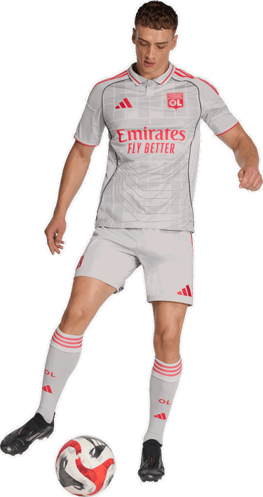 Фланелка adidas Originals Olympique Lyon 3rd Jersey 2025/26 Бяло | jd1389, 5
