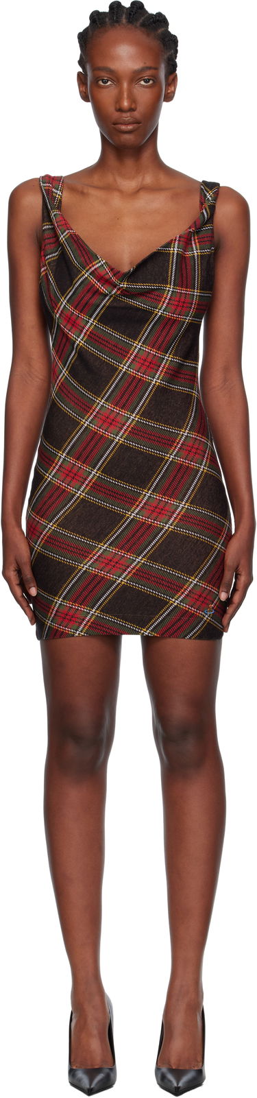 Pокля Vivienne Westwood Vivienne Westwood Anna Plaid Pencil Minidress Многоцветен | 1601004T-J009T-, 0