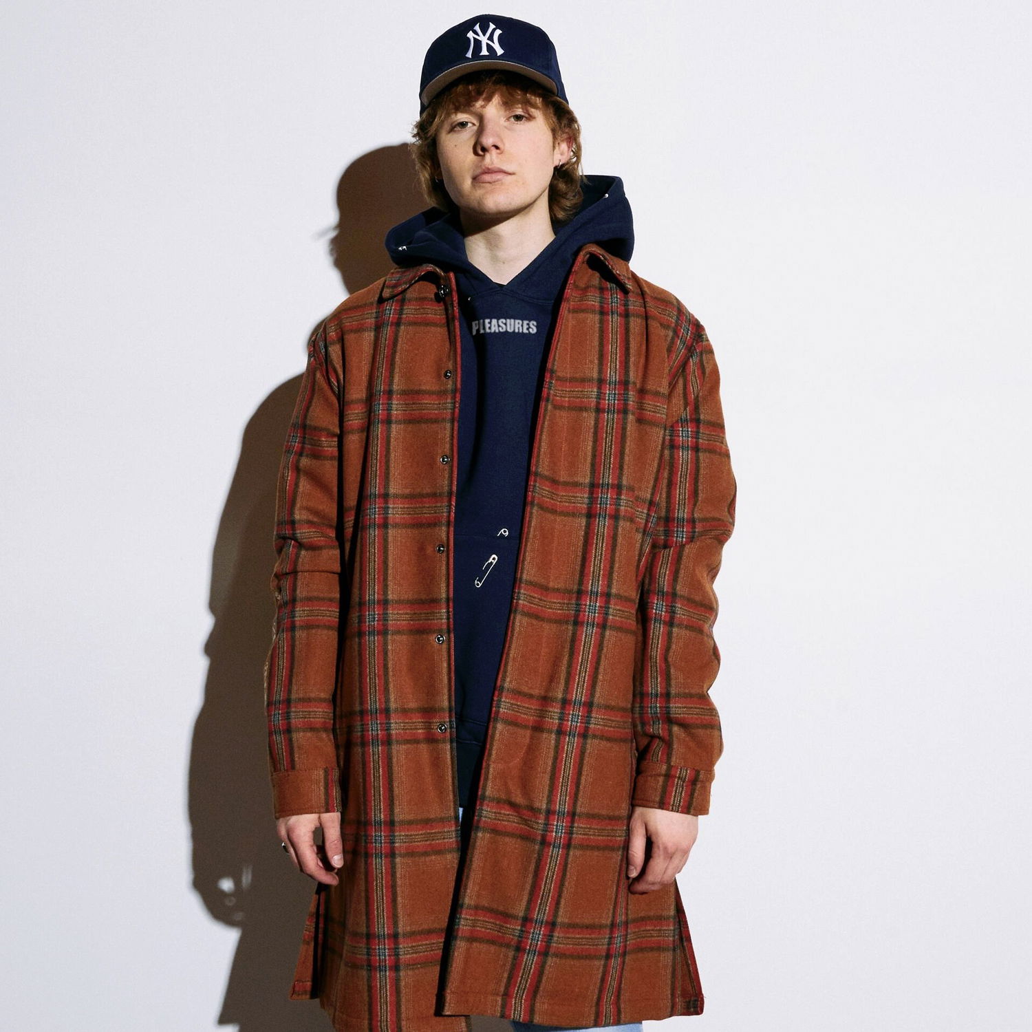 Палта Pleasures Soul Plaid Trench Coat Червено | P22W028-ORANGE, 0