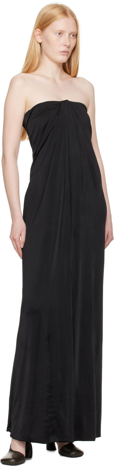Pокля FERRAGAMO Ferragamo Sleeveless Gathered Maxi Dress Черно | 780649, 3