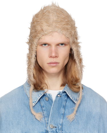 Шапка Acne Studios Acne Studios Fluffy Beanie Бежово | C40395-, 0