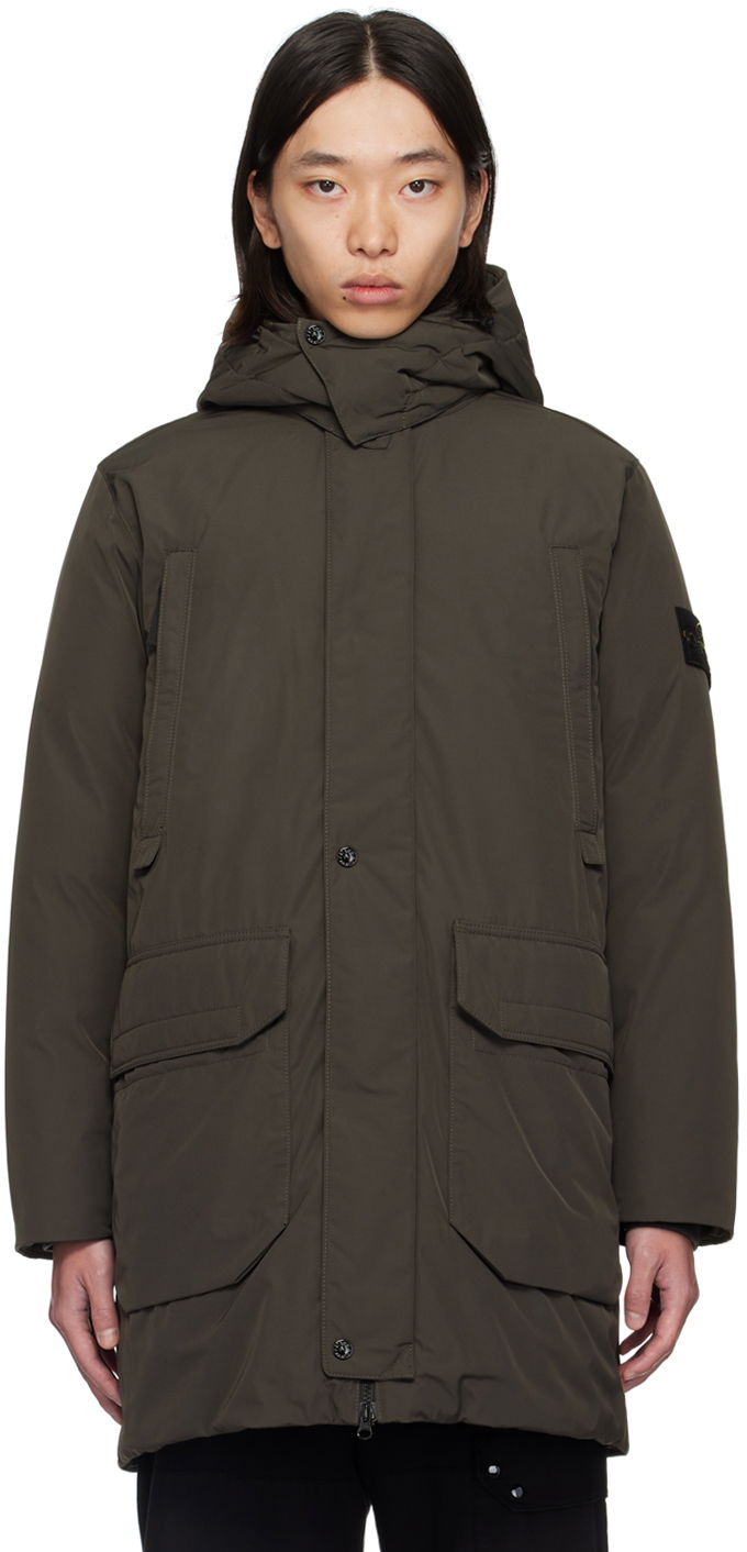 Яке Stone Island Gray Hooded Down Jacket Черно | 811570726, 0