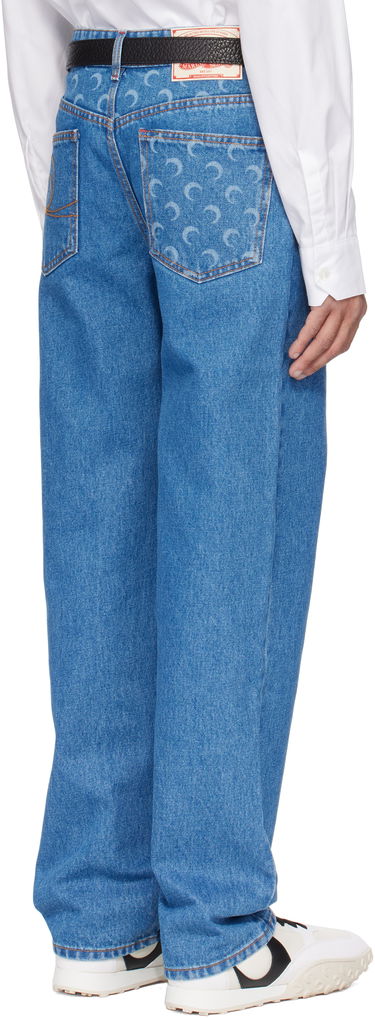 Дънки Marine Serre Marine Serre Moon Laser Loose Denim Jeans Синьо | MPA066A CDEN0002, 2