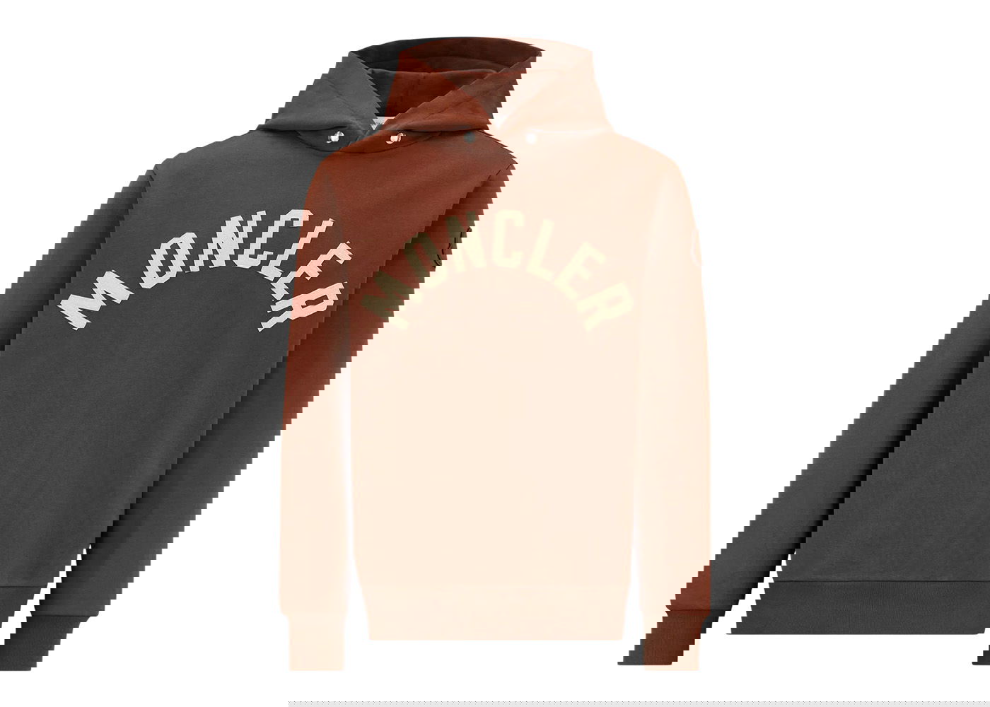 Суитчър Moncler Curved Logo Cotton Hoodie Кафяво | H20918G00050809KR299, 0