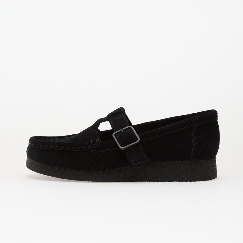 Кецове и обувки Clarks WallabeeEVOBar Suede Buckle Moccasin Черно | 26183153