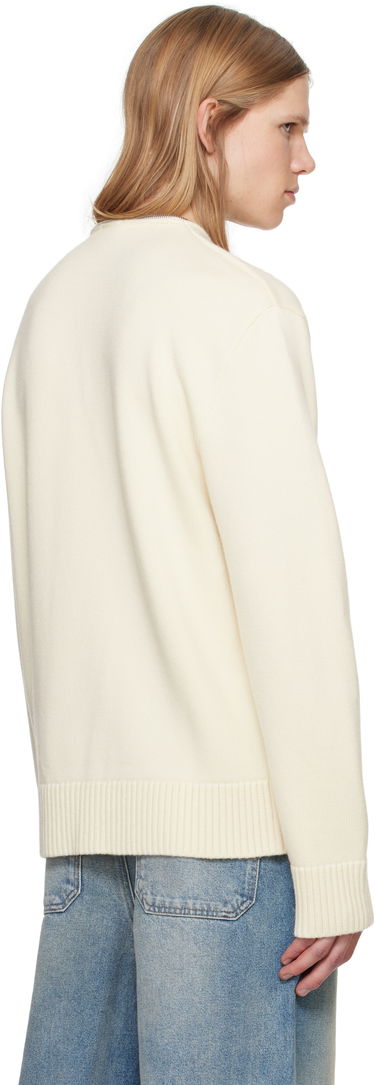 Пуловер Courrèges Zipped Wool Sweater Бяло | 324MPU179FI0036, 2
