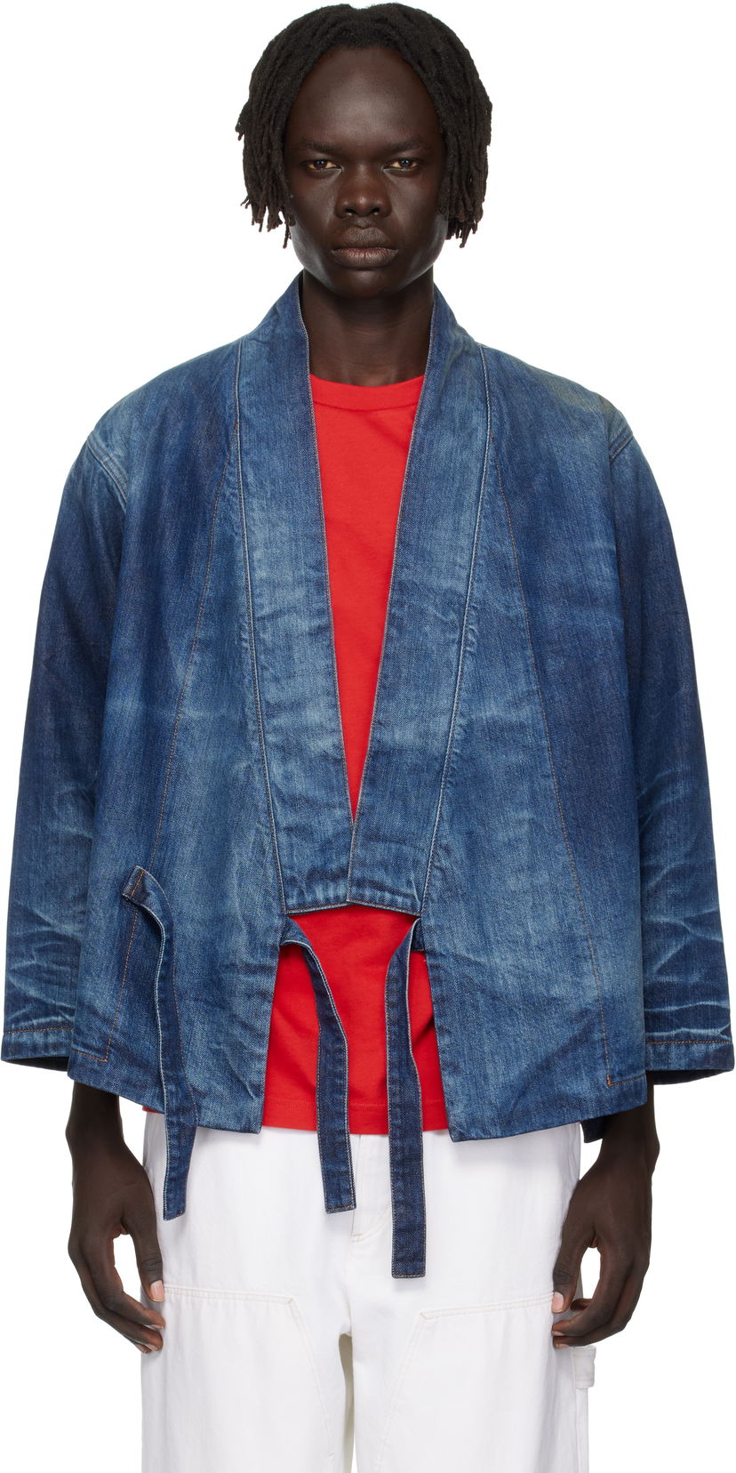Яке KENZO Kenzo Paris Kimono Denim Jacket Синьо | FF65DV1466I7