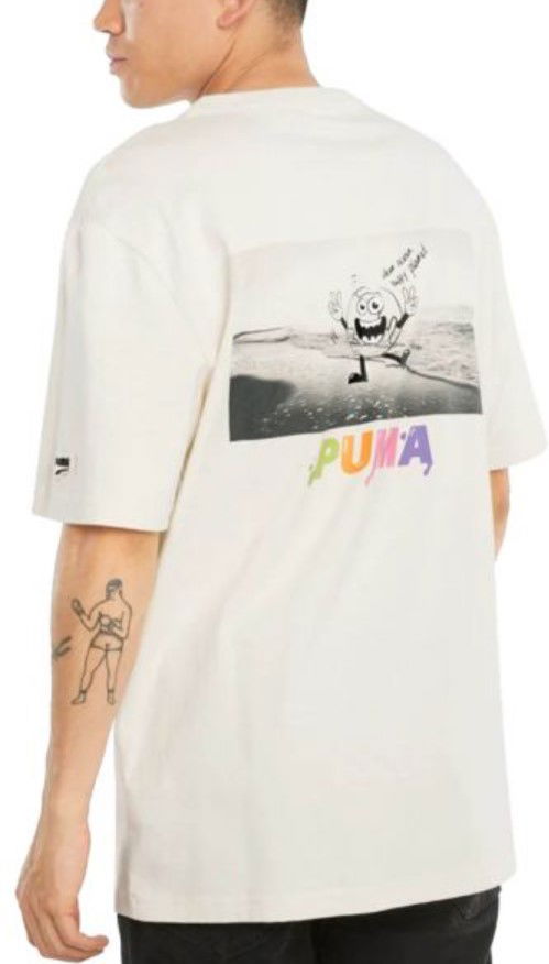 Тениска Puma Downtown Graphic Tee Бяло | 53159688, 1