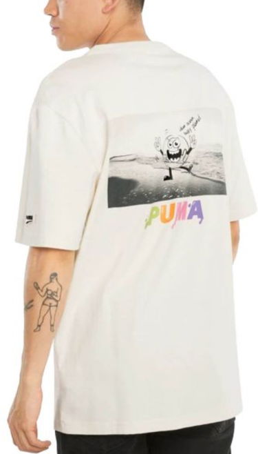 Тениска Puma Downtown Graphic Tee Бяло | 53159688, 1