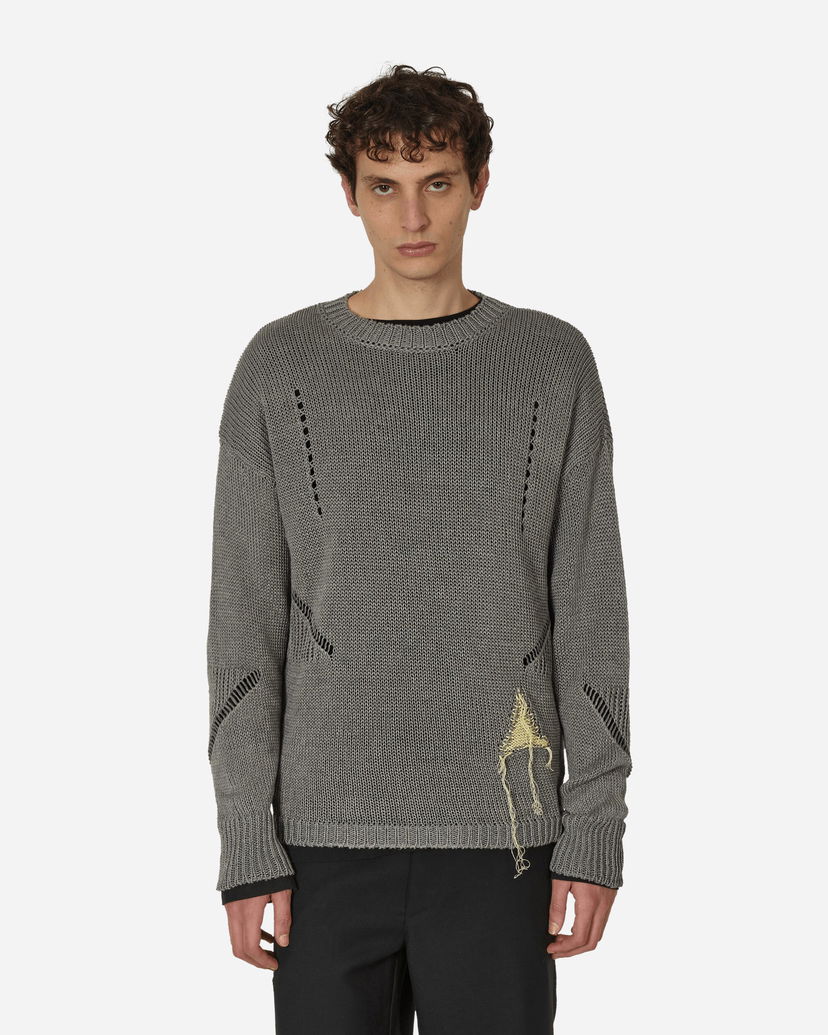 Пуловер ROA Hemp Crewneck Sweater Grey Сиво | RBMW076YA01 GRY0001