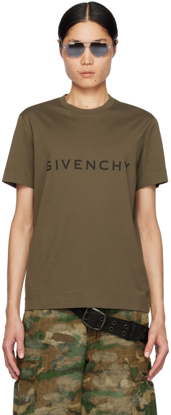 Тениска Givenchy Slim Fit T-Shirt Зелено | BM716G3YAC305, 0