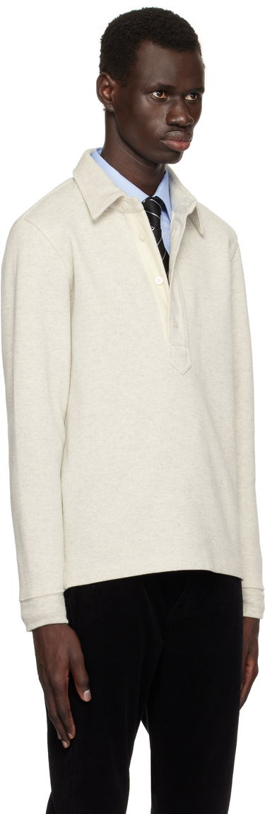 Пуловер Tom Ford TOM FORD Cotton Blend Rugby Polo Бежово | JPL017-JMC049S25, 1
