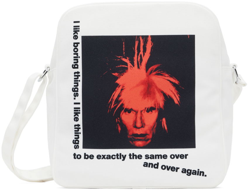 Чанта през рамо Comme des Garçons Andy Warhol Print Messenger Bag Бяло | FM-K201-051, 0