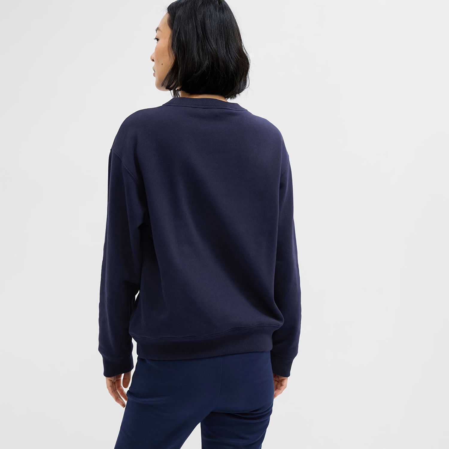 Суитчър GAP Crewneck Logo Sweatshirt Navy Uniform Тъмно синьо | 554936-12, 1