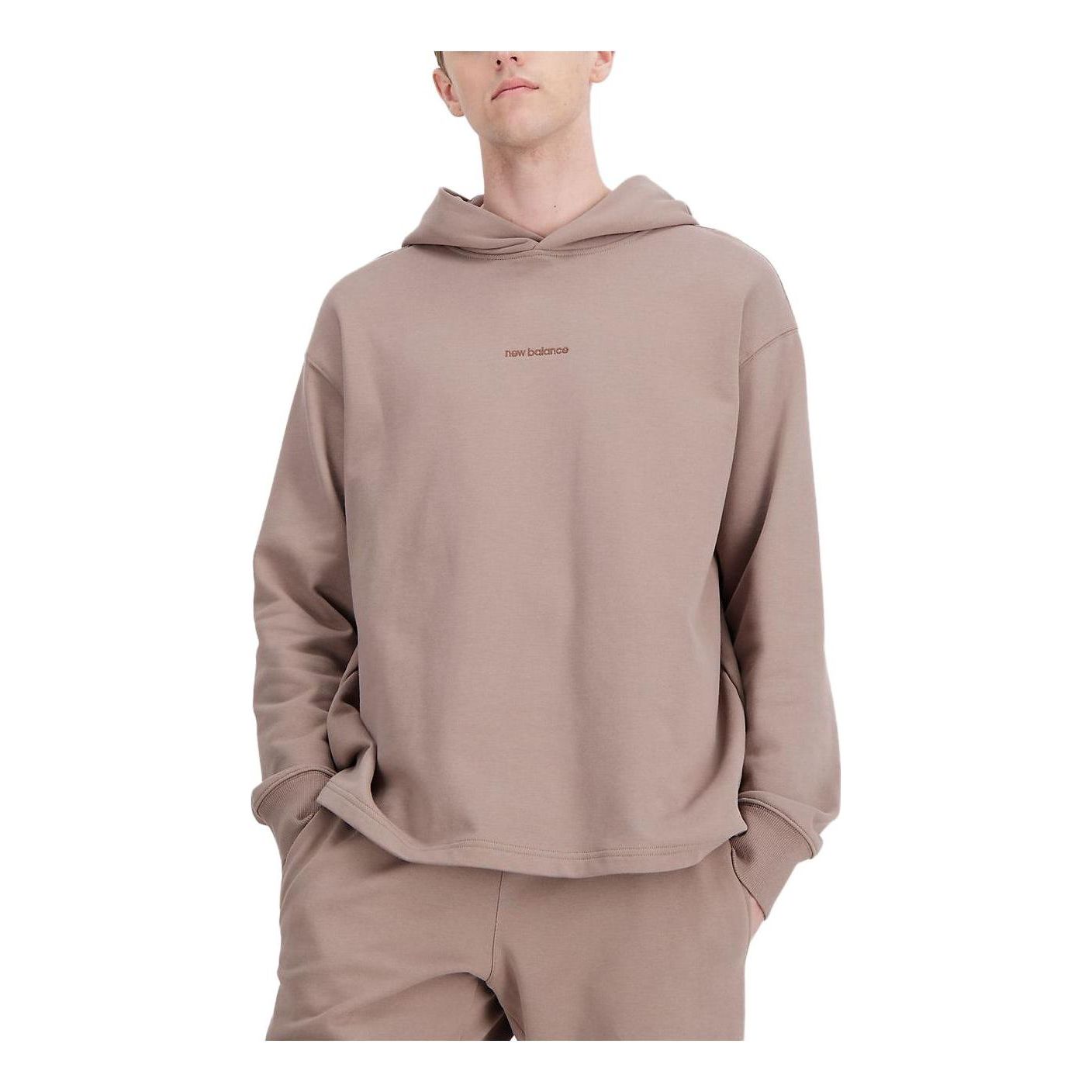 Суитчър New Balance Athletics Linear Fleece Hoodie Кафяво | MT33559-MS, 0