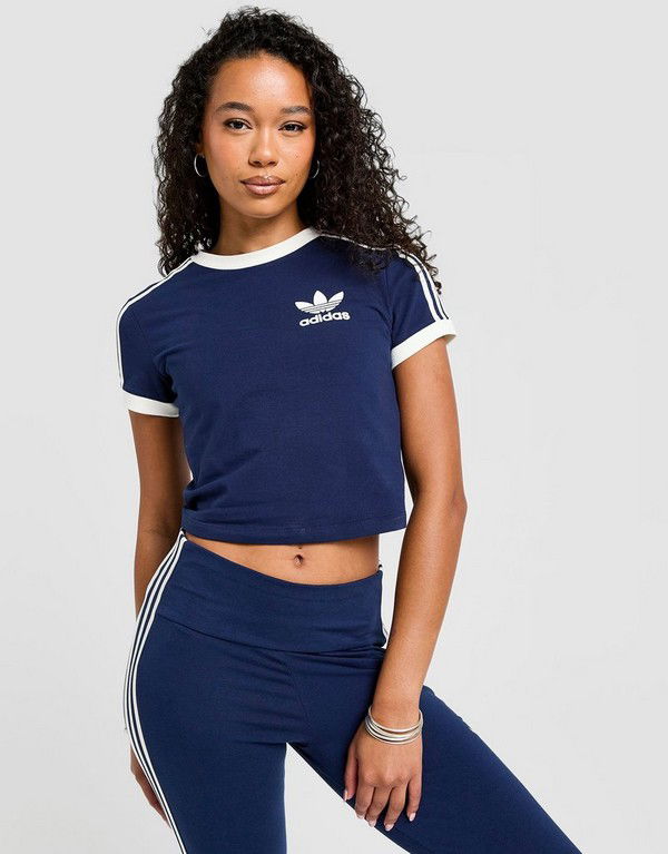 Тениска adidas Originals 3-Stripes Slim Tee Тъмно синьо | KD4276, 1