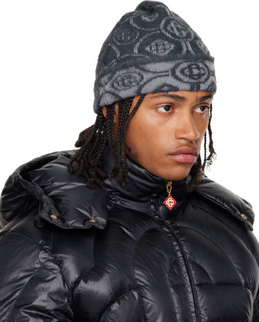 Шапка Casablanca Casablanca Fluffy Monogram Beanie Сиво | A-AW25-HAT-096-01, 1