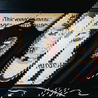 Тениска BAPE BAPE® x FOOTSHOP - Scribble Ape Tee UNISEX Black Черно | 001TEL721324MBLK, 11