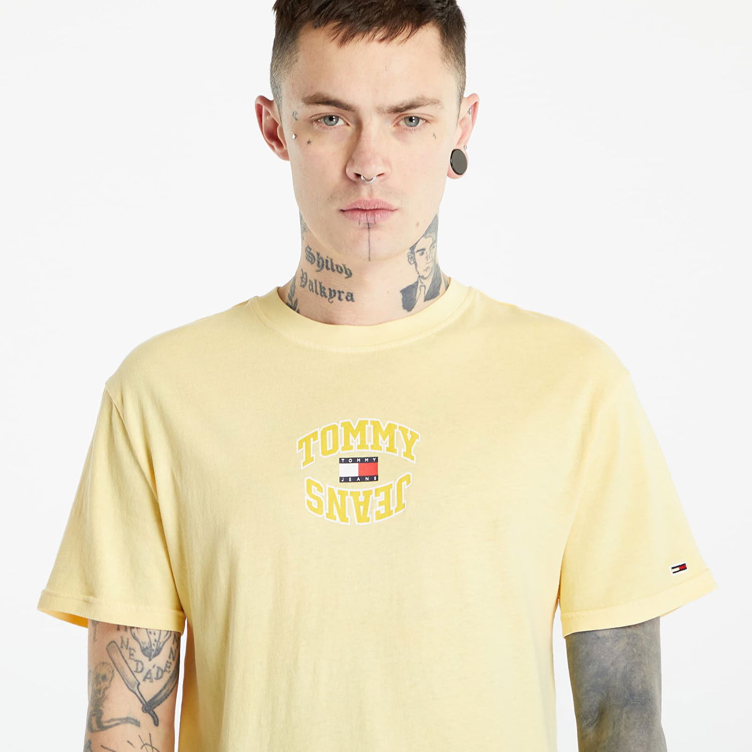 Тениска Tommy Hilfiger Mirror Logo Classic Fit T-Shirt Жълто | DM0DM16227 ZHO, 0