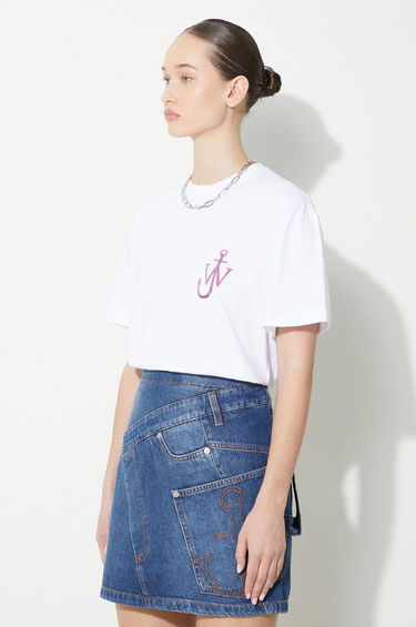 Тениска JW Anderson JW Anderson Naturally Sweet Anchor T-Shirt Бяло | JT0220.PG0980.001, 4