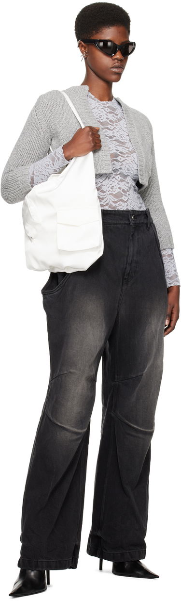 Пуловер We11done Cropped Cardigan Сиво | WD-KC0-24-645-W-GY, 3