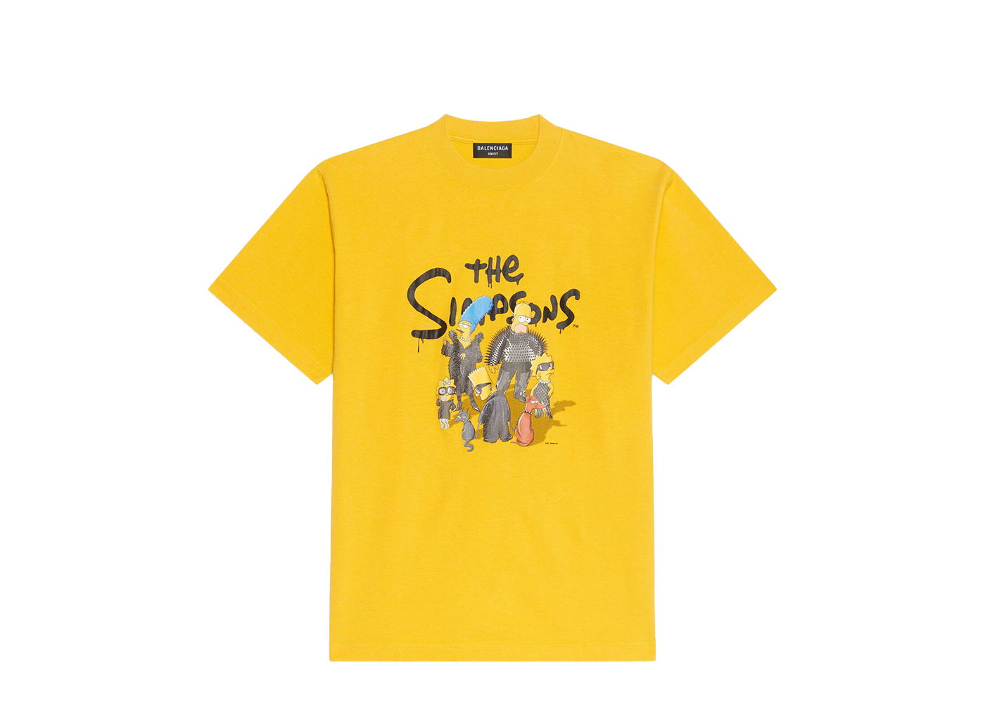 Тениска Balenciaga The Simpsons x Small Fit T-Shirt Жълто | 670943TLVG70720, 0