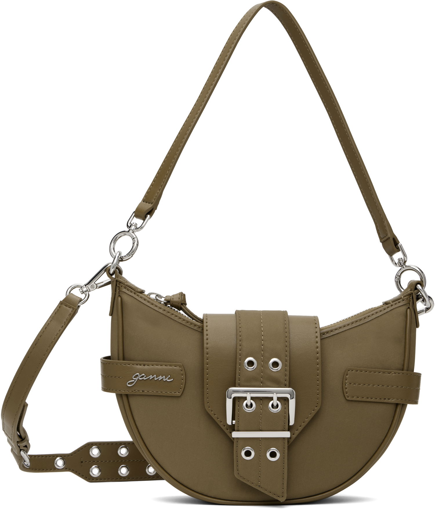 Чанта през рамо GANNI GANNI Bucky Small Crossbody Bag Зелено | A6363, 0
