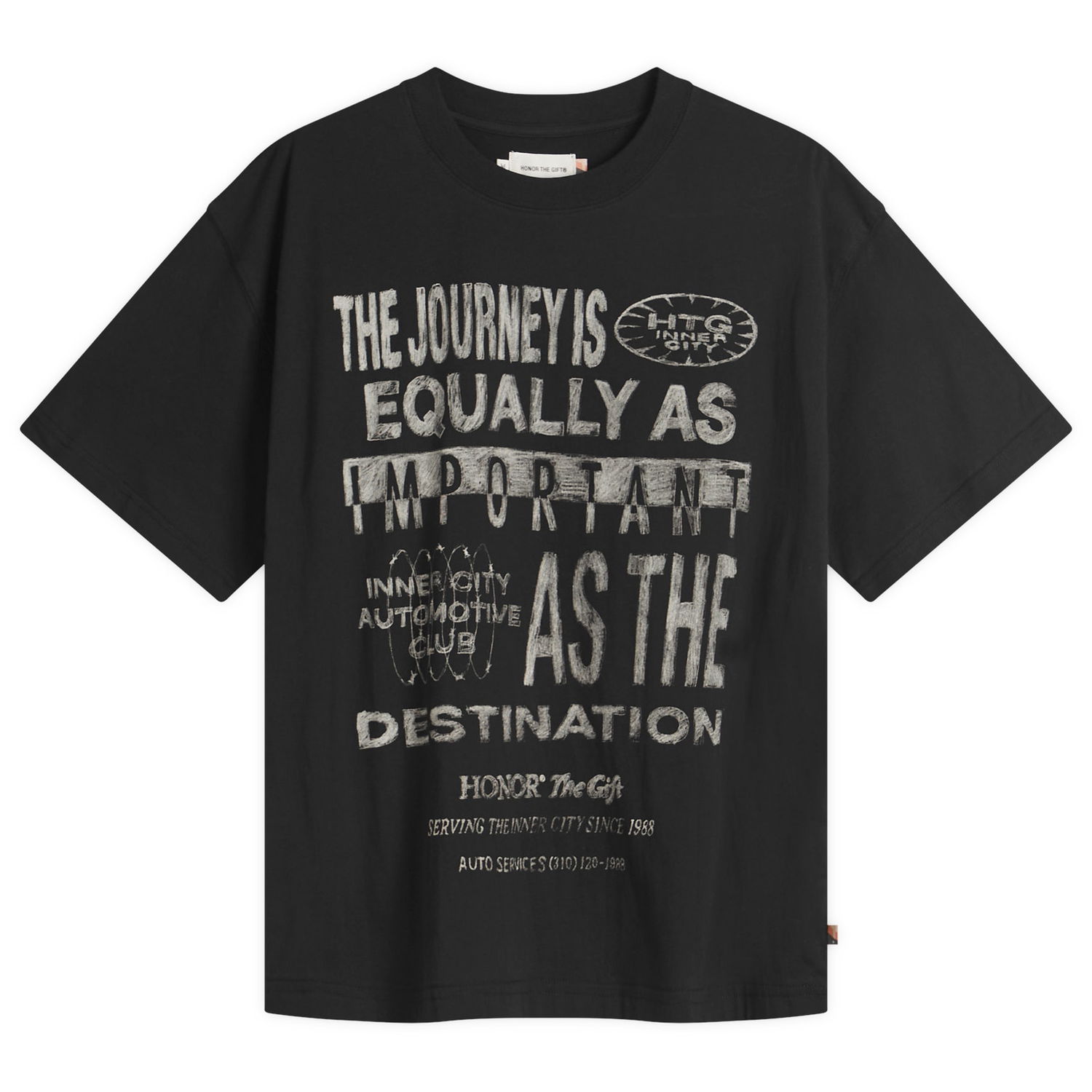 Тениска Honor The Gift Travelled Journey Graphic T-Shirt, Size Large Черно | HTG250146-BLK, 0